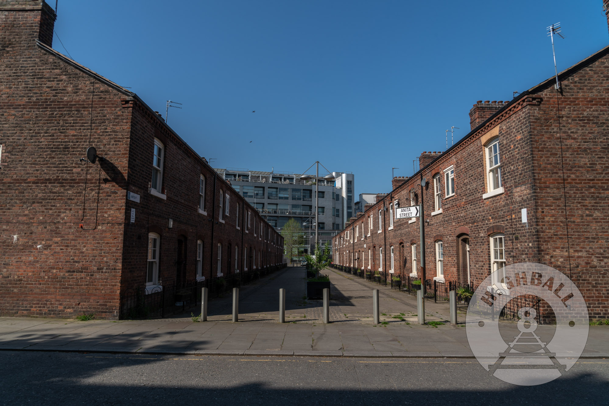 Anita Street, formerly known as Sanitary Street, Ancoats, Manchester, England, UK, 2018.