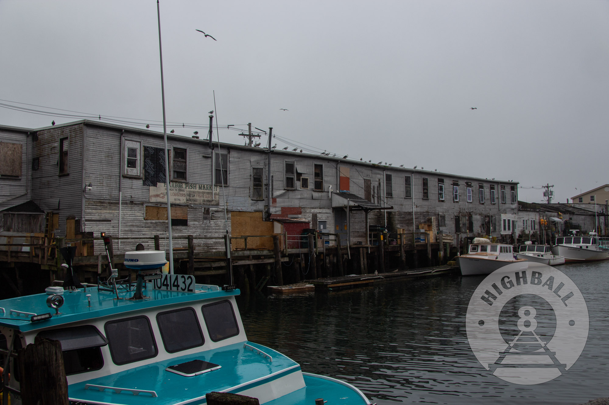 Street scene in the Old Port area of Portland, Maine, USA, 2014.