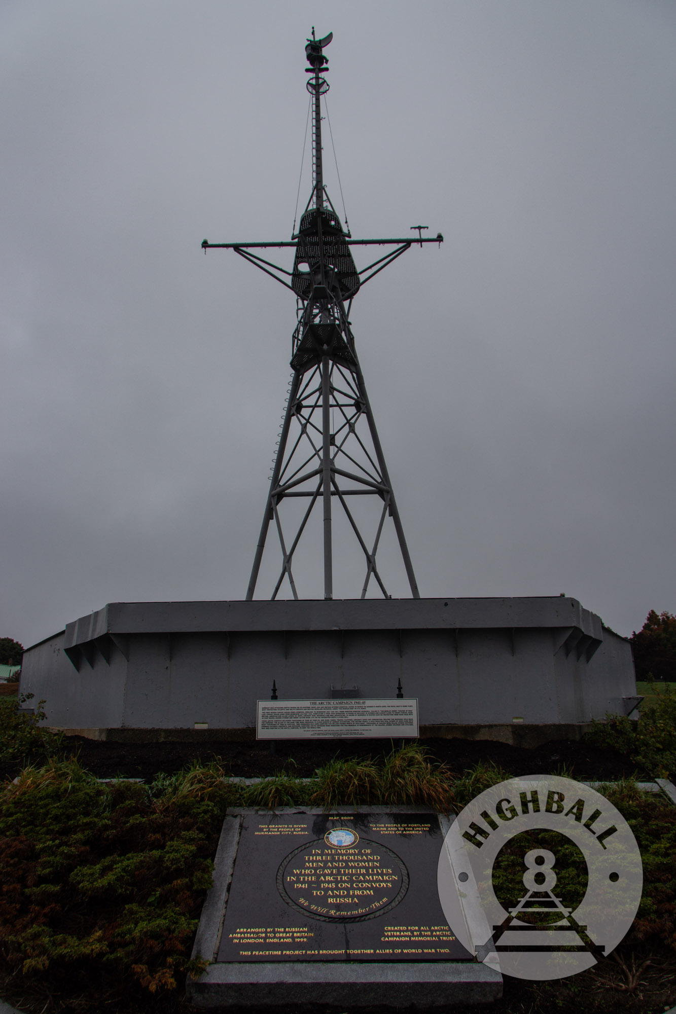 Monument to the sailors of the Arctic Convoys, Fort Allen Park, Portland, Maine, USA, 2014.