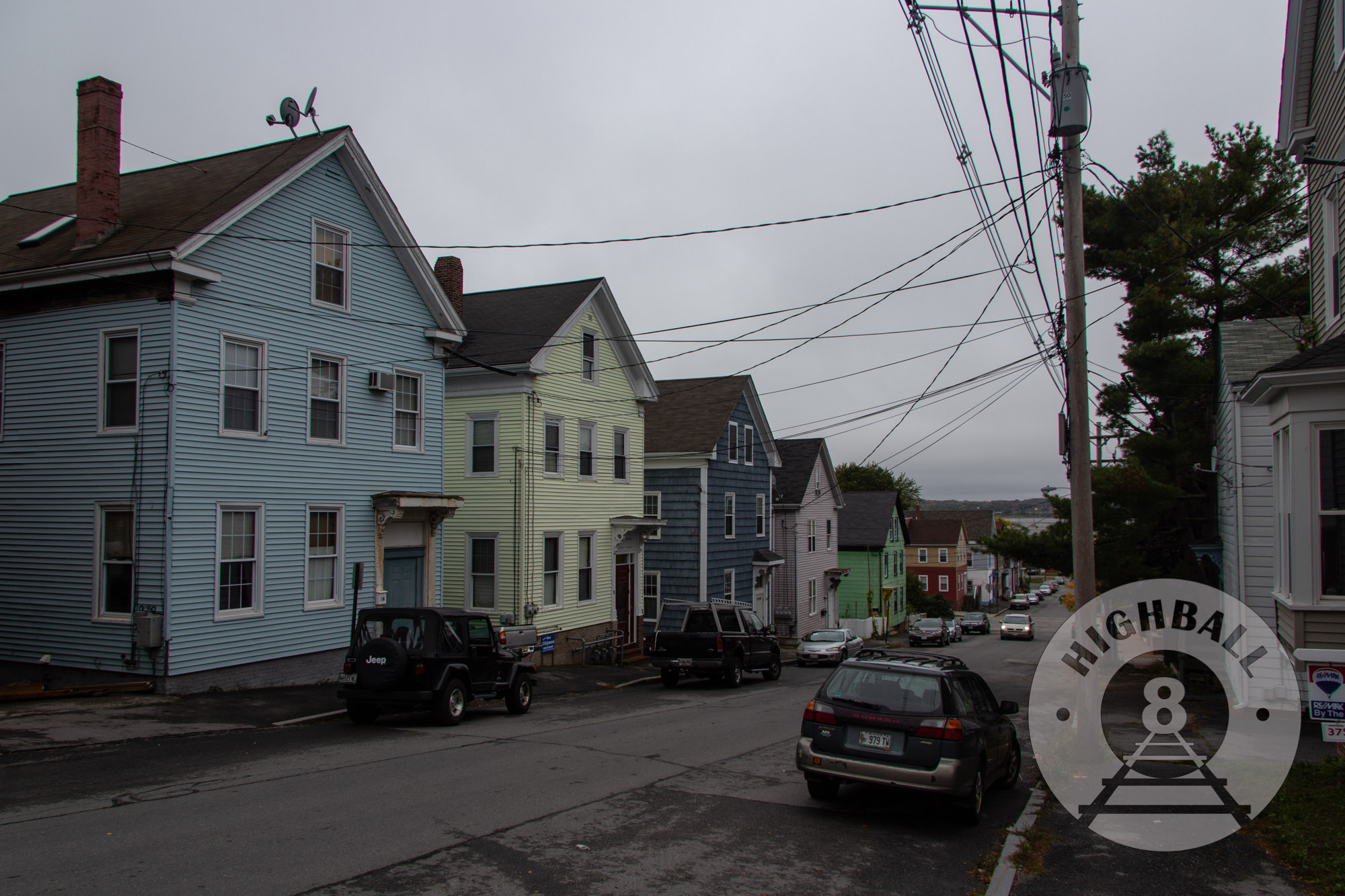 Houses in the East End neighborhood of Portland, Maine, USA, 2014.