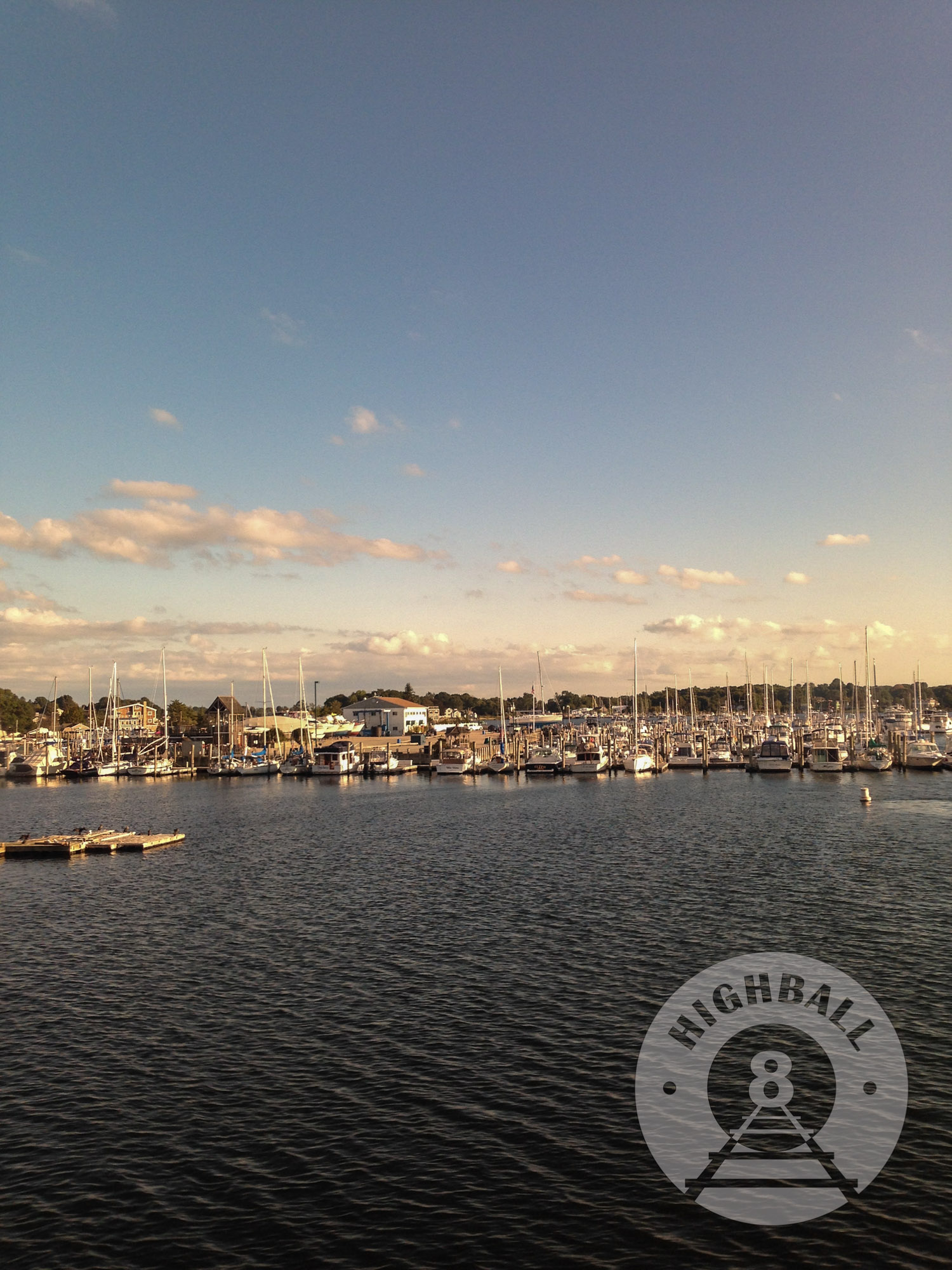 Marina in New London, Connecticut, USA, 2014, as seen from Amtrak.