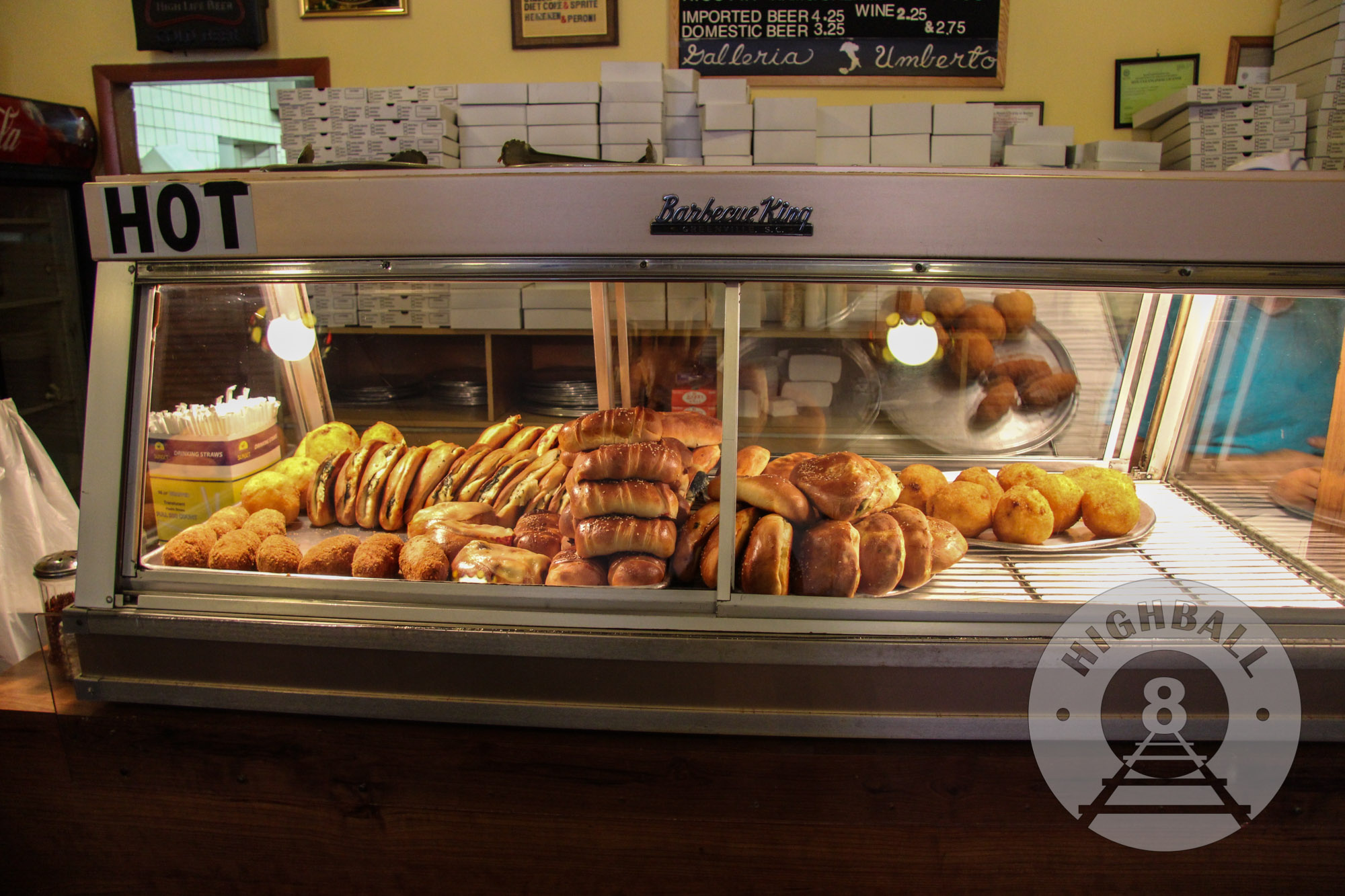 Some of the selection at Galleria Umberto in the North End, Boston, Massachusetts, USA, 2014.