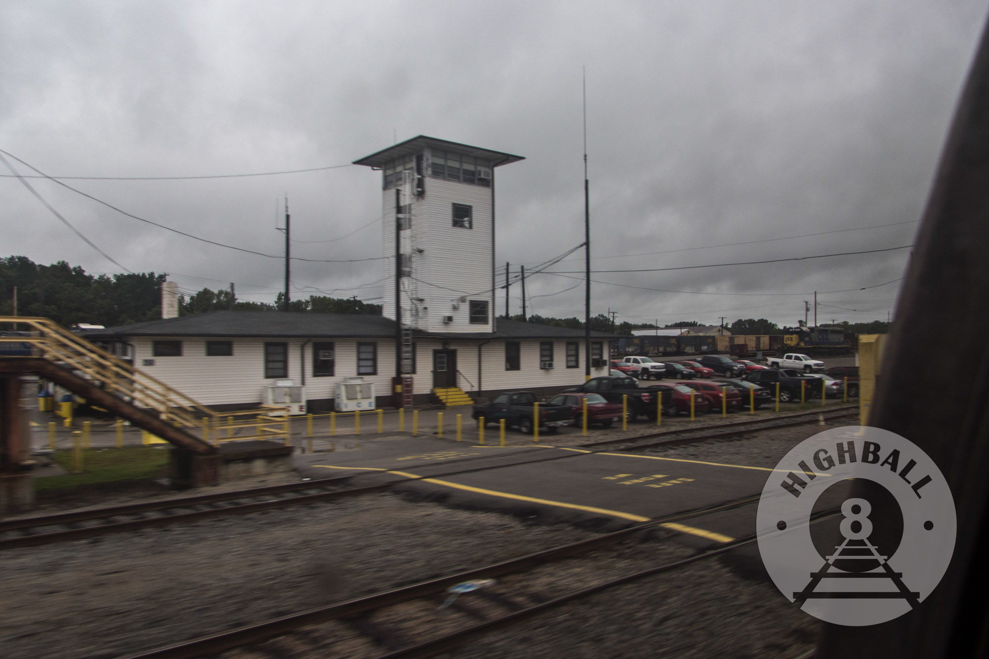 Rocky Mount CSX Yard as seen from the Amtrak Palmetto, Rocky Mount, North Carolina, USA, 2015.