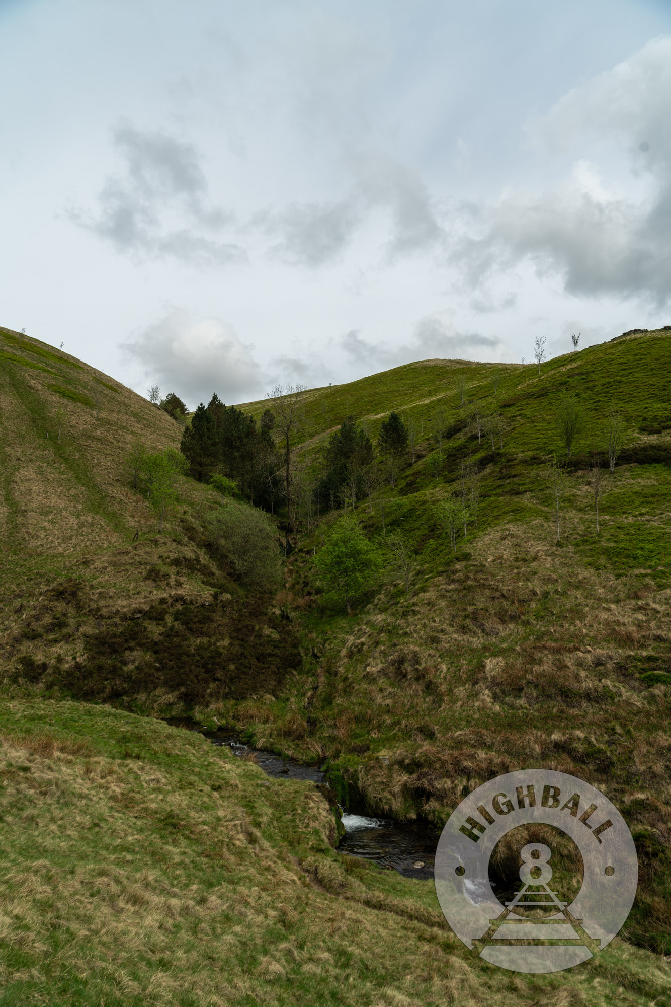 The bottom of Jacob's Ladder looking towards Kinder Scout, Peak District, Derbyshire, England, UK, 2018.