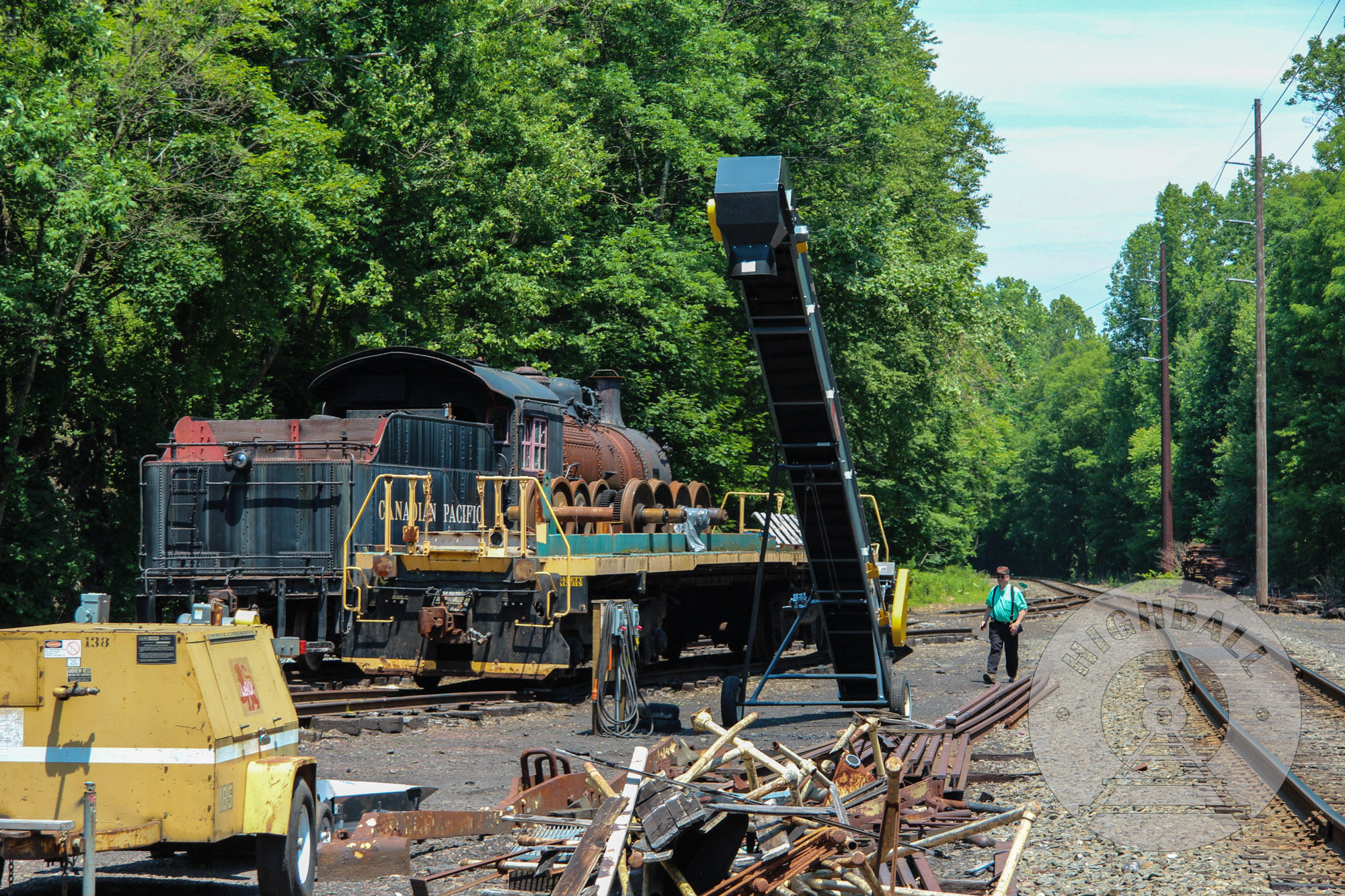 Exterior view of the workshops of the Reading Blue Mountain & Northern Railroad, Port Clinton, Pennsylvania, USA, 2016.