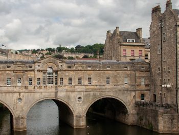 The famous Pulteney Bridge over the river Avon, Bath, England, UK, 2011.