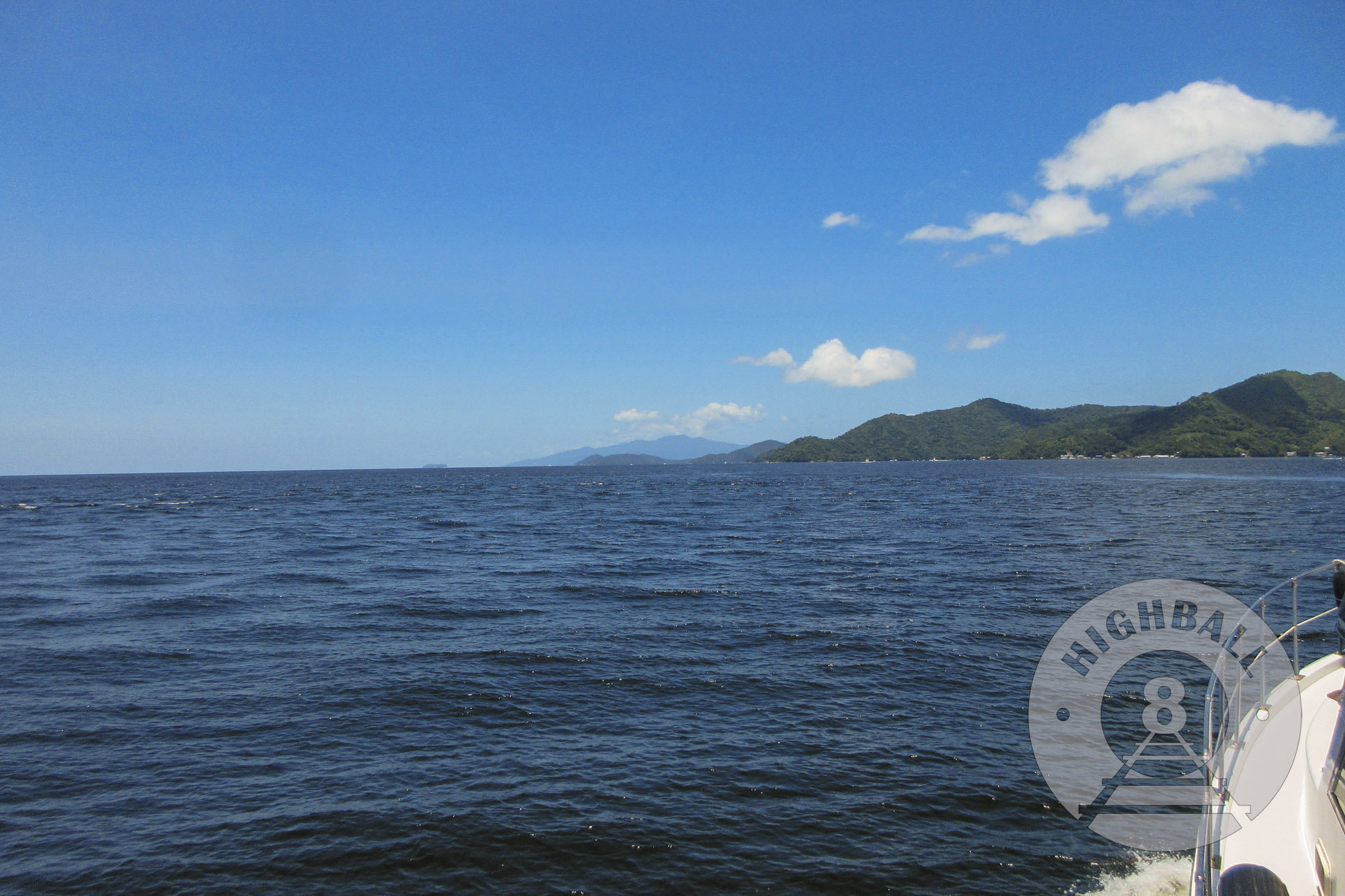 Oil plaftorms in the Gulf of Paria, Trinidad & Tobago, with Venezuela in the distance, 2018.