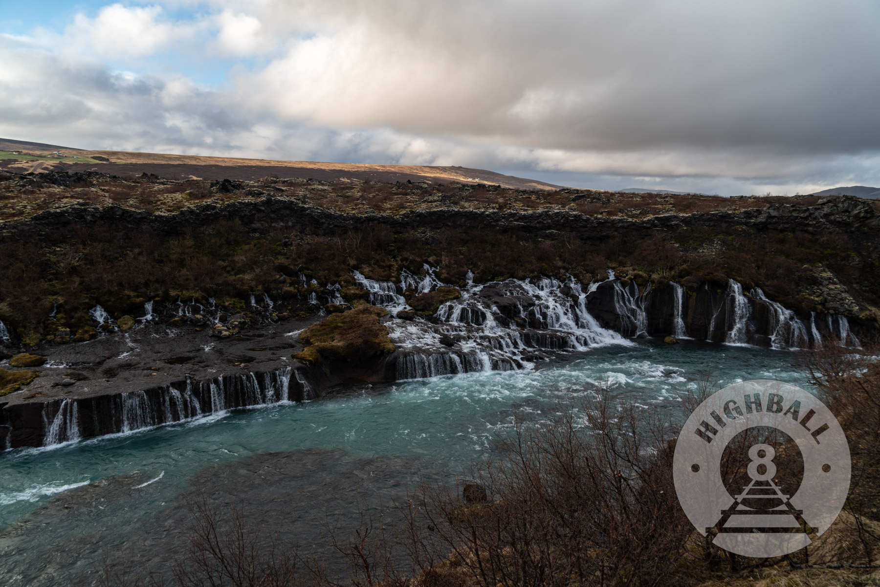 Hraunfossar Falls, Husafell, Iceland, 2018.