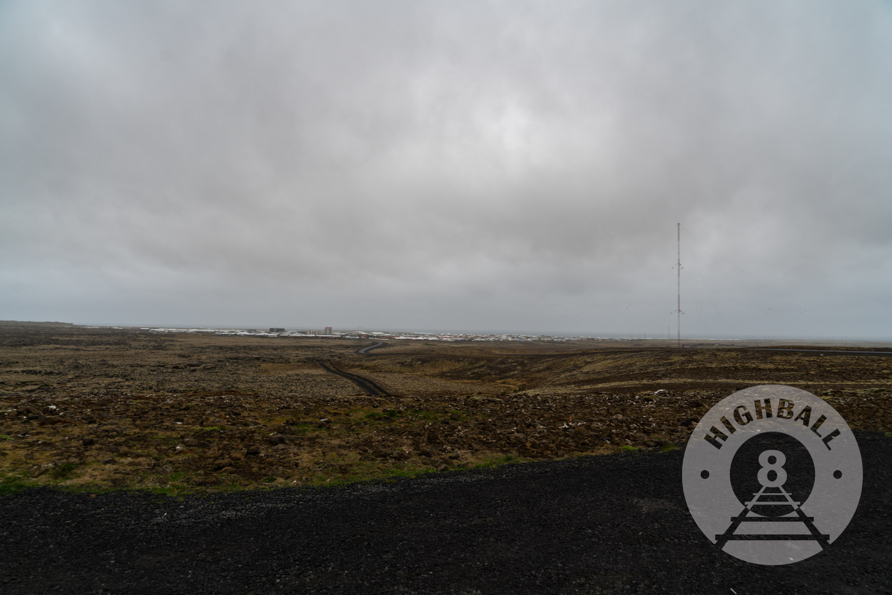 Landscape with Grindavik in the distance, Iceland, 2018.