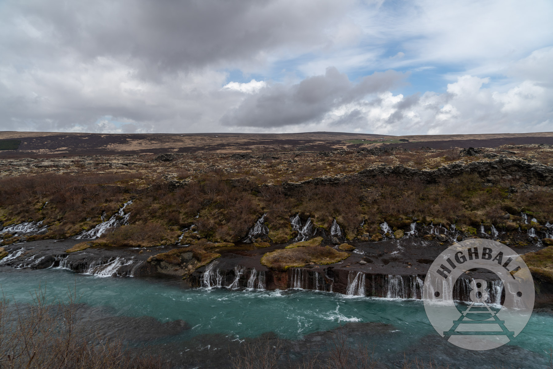 Hraunfossar Falls, Husafell, Iceland, 2018.