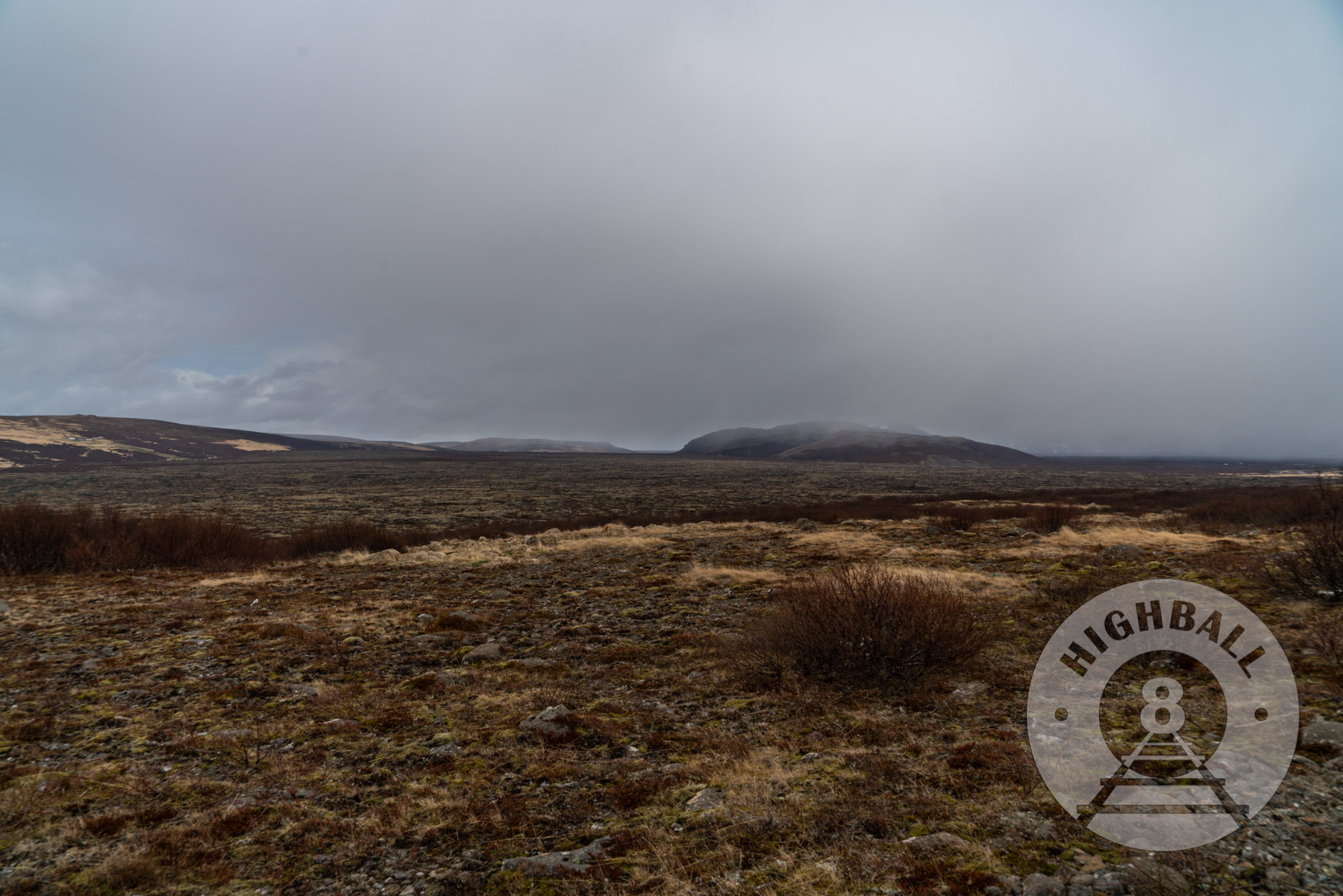 Lava field near Hraunfossar Falls, Husafell, Iceland, 2018.